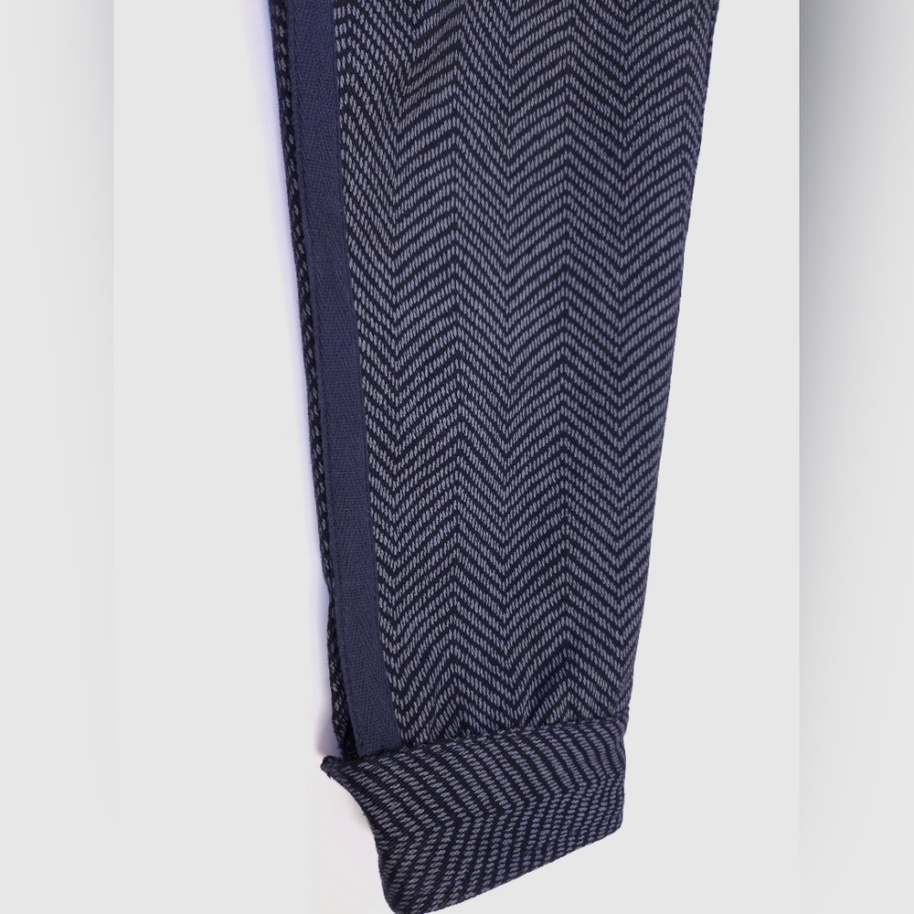 Levi's Herringbone Navy Blue Cropped Pleated Button Cuffed Riding Pants Size 26 - Picture 16 of 16